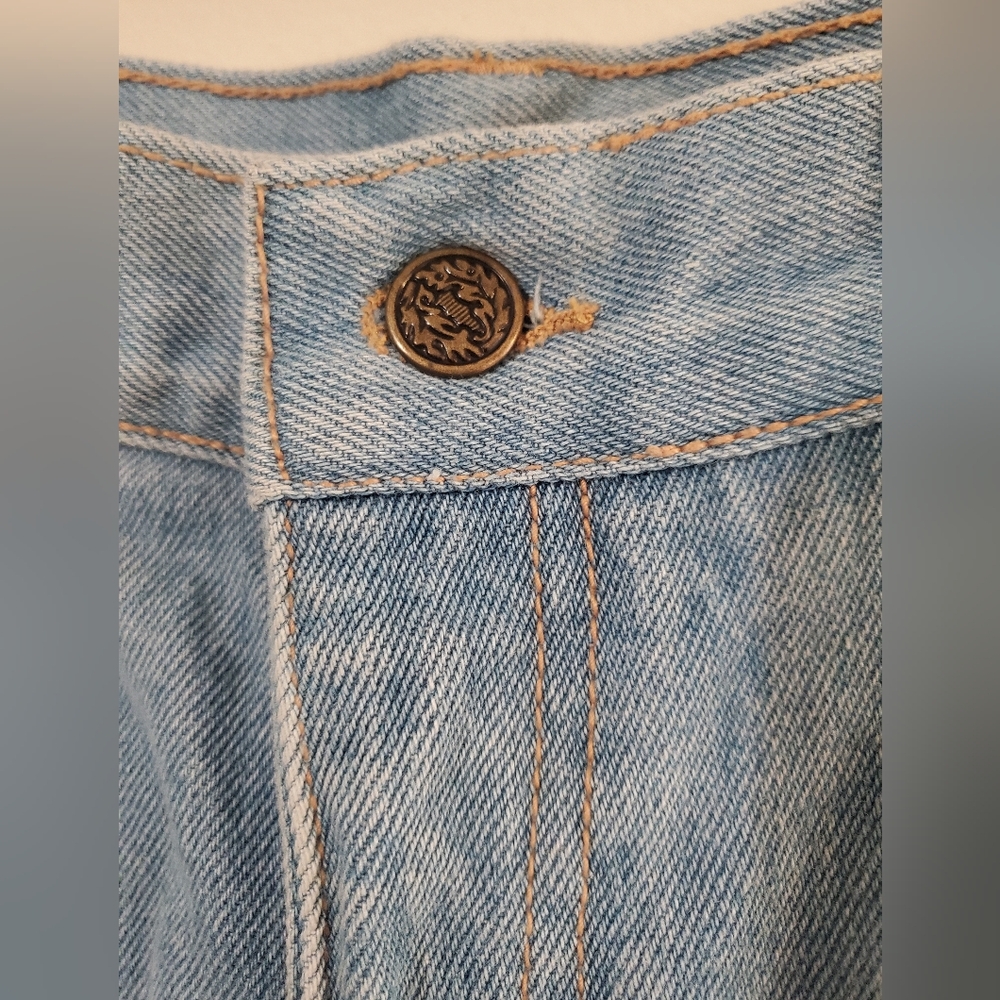 90s High Waist Mom Jeans MADE USA California Nautical Anchor Shell Vintage Jeans - Picture 5 of 9